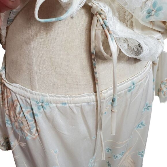 Tom Bezduda for Barad White Vintage Floral Pajama Set Jordan Marsh NWT - Picture 3 of 10